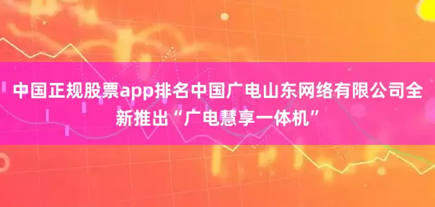 中国正规股票app排名中国广电山东网络有限公司全新推出“广电慧享一体机”